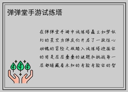 弹弹堂手游试练塔